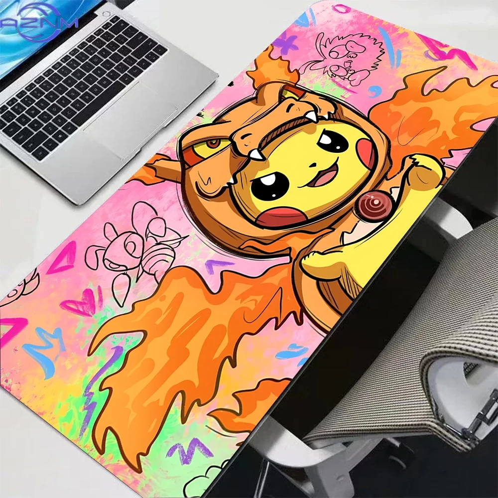 Door Mat Blank - Cute Pikachu Charizard Cosplay Graffiti Anime