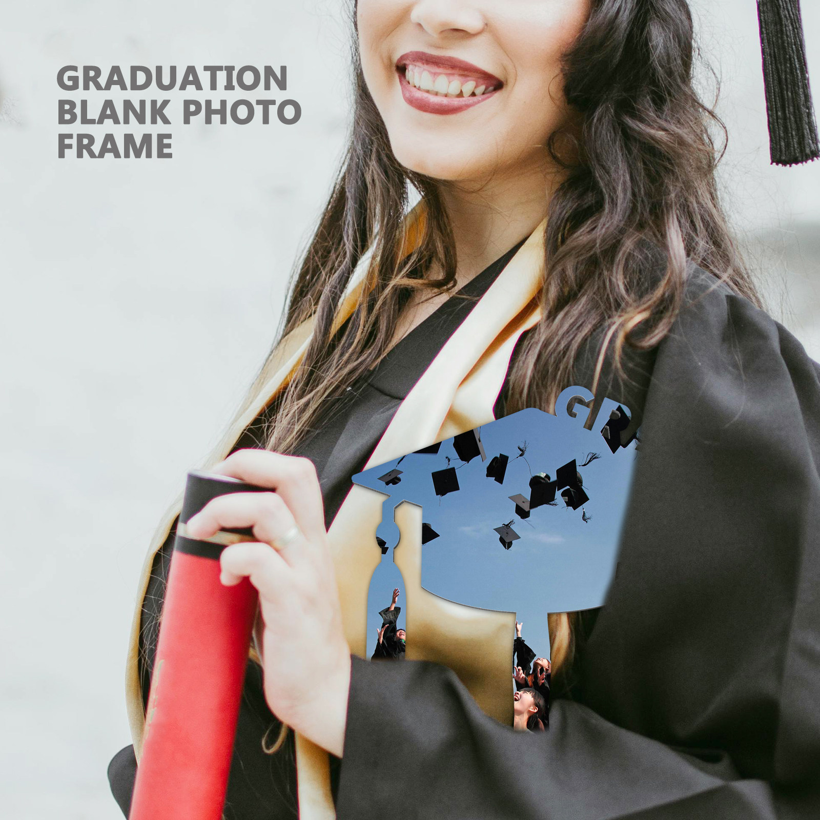 Hat Sublimation Blank - Graduation Hat Digital Photo Frame Sublimation